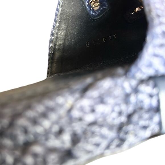 Chanel Raffia Cord Braided CC Slides Sandals Mules Navy Blue Size 39 - Picture 10 of 11